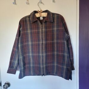 Vintage Northern Reflections Zip-up Cotton Overshirt